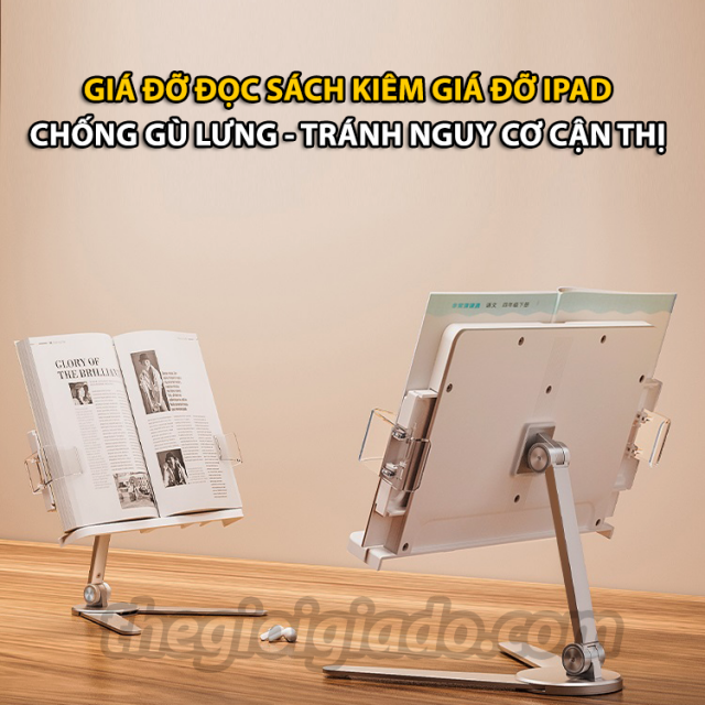 Giá đỡ đọc sách kiêm giá đỡ ipad và điện thoại có chân đế