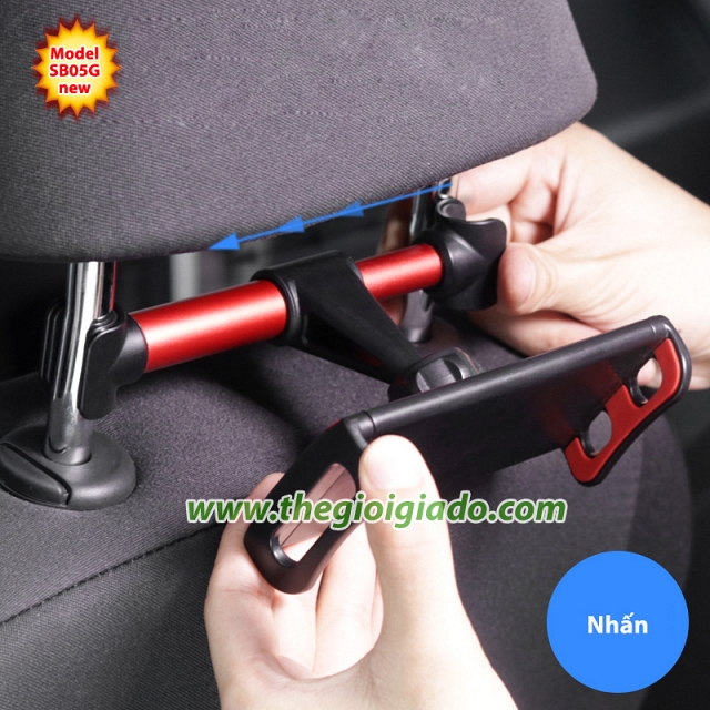Giá đỡ máy tính bảng kiêm điện thoại ở ghế sau Ô tô Model-SB05G new