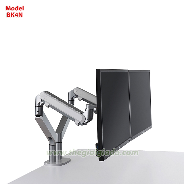 Giá đỡ 2 màn hình LCD tay nâng piston Model BK4N