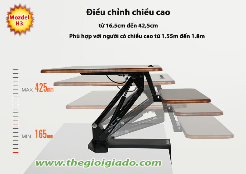 Bàn nâng điều chỉnh chiều cao model H3 