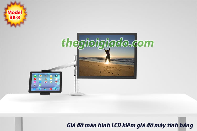 giá đỡ màn hình LCD kiêm giá đỡ MÁY TÍNH BẢNG dùng cho dân văn phòng