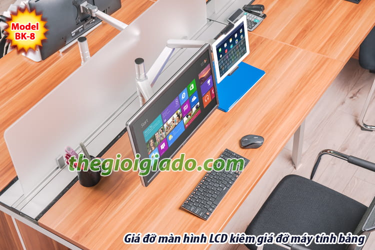 giá đỡ màn hình LCD kiêm giá đỡ MÁY TÍNH BẢNG dùng cho dân văn phòng