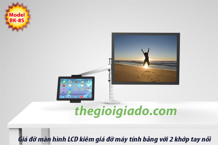 giá đỡ màn hình LCD kiêm giá đỡ MÁY TÍNH BẢNG dùng cho dân văn phòng