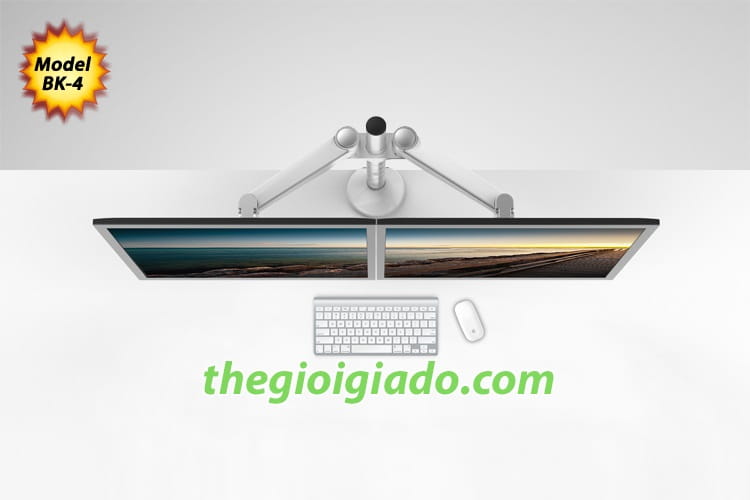 Gi&aacute; đỡ 2 m&agrave;n h&igrave;nh LCD tr&ecirc;n b&agrave;n l&agrave;m việc,gi&aacute; đỡ m&agrave;n h&igrave;nh lcd kiểu kẹp