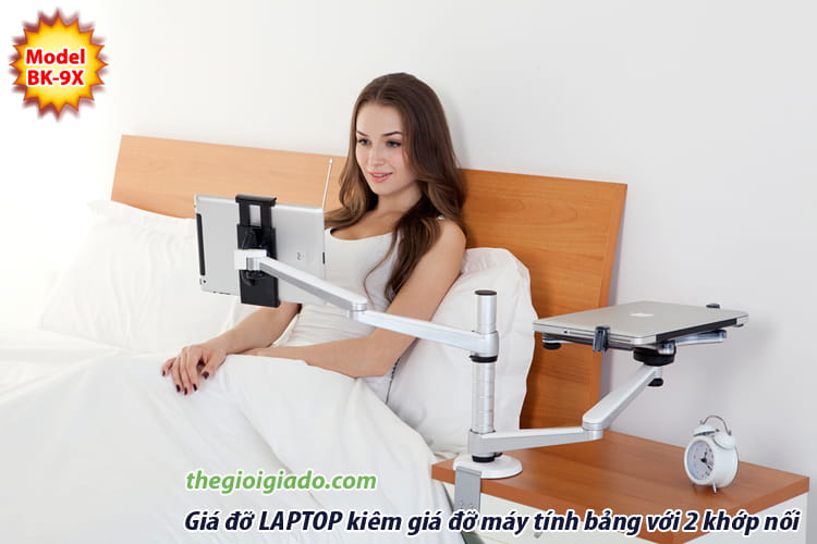 Giá đỡ LAPTOP kiêm giá đỡ MÁY TÍNH BẢNG dùng cho dân văn phòng