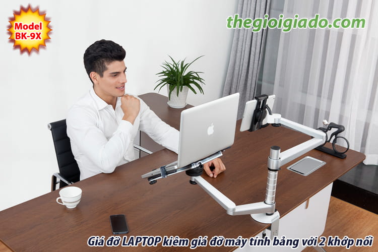 Giá đỡ LAPTOP kiêm giá đỡ MÁY TÍNH BẢNG dùng cho dân văn phòng