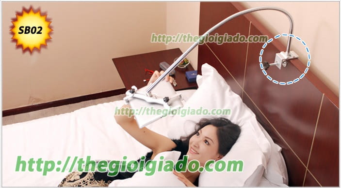 Giá đỡ ipad kiểu đứng nằm trên giường 