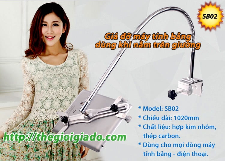 Giá đỡ ipad kiểu đứng nằm trên giường 