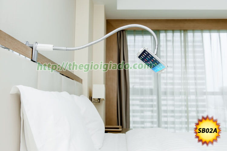 Giá đỡ máy tính bảng - điện thoại dùng trên giường và bàn làm việc Model SB02A,Giá đỡ máy tính bảng trên xe hơi