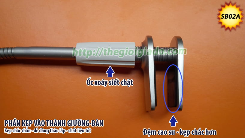 Giá đỡ máy tính bảng - điện thoại dùng trên giường và bàn làm việc Model SB02A,Giá đỡ máy tính bảng trên xe hơi