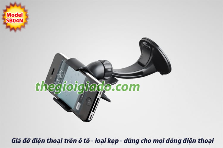 giá đỡ điện thoại dùng trên ô tô, giá đỡ điện thoại hút chân không trên ô tô, giá đỡ điện thoại trên xe hơi,Giá đỡ điện thoại dùng trên oto,GIÁ ĐỠ SMARTPHONE DÙNG TRÊN XE ÔTÔ, - MODEL: SB04N