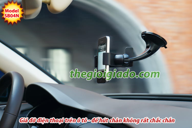 giá đỡ điện thoại dùng trên ô tô, giá đỡ điện thoại hút chân không trên ô tô, giá đỡ điện thoại trên xe hơi,Giá đỡ điện thoại dùng trên oto,GIÁ ĐỠ SMARTPHONE DÙNG TRÊN XE ÔTÔ, - MODEL: SB04N