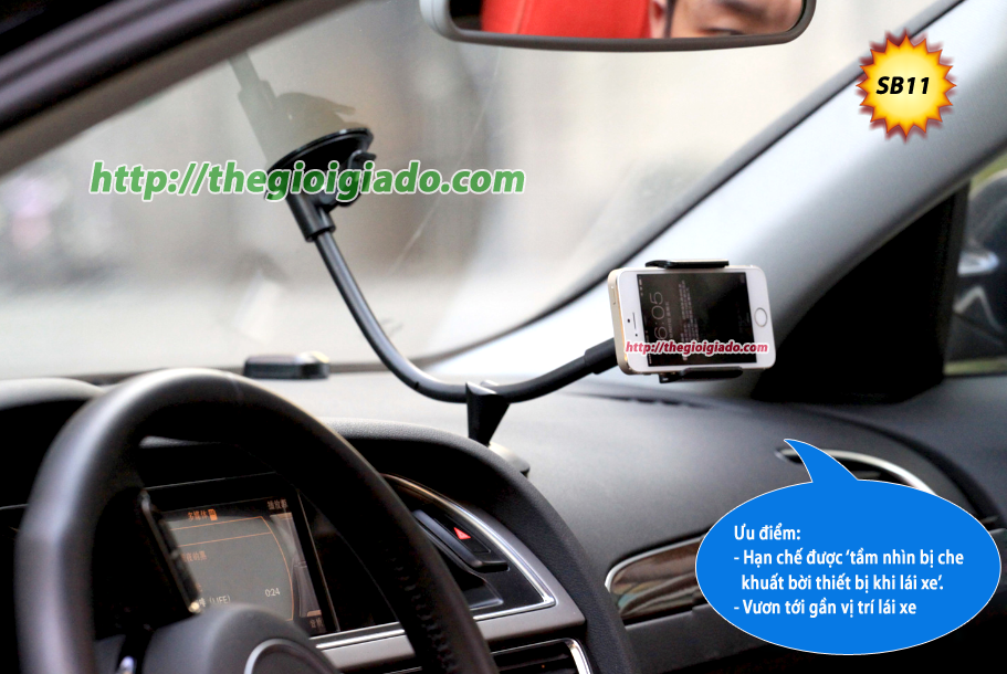 Giá đỡ máy tính bảng kiêm giá đỡ điện thoại trên xe hơi