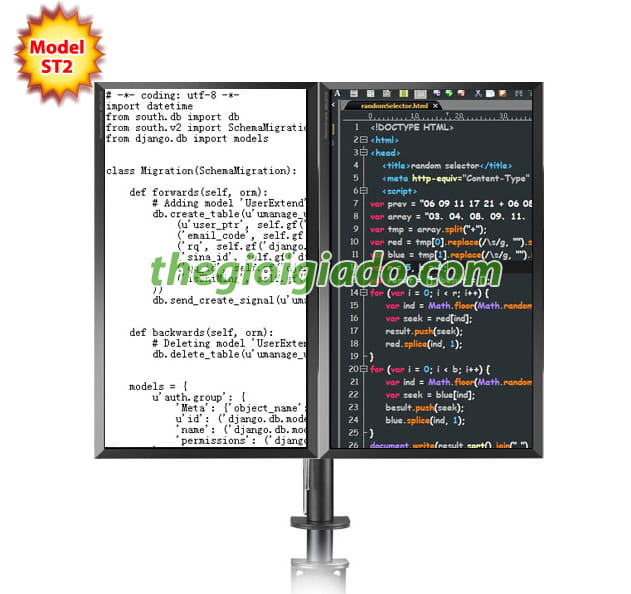 Gi&aacute; đỡ 2 m&agrave;n h&igrave;nh LCD tr&ecirc;n b&agrave;n l&agrave;m việc,gi&aacute; đỡ m&agrave;n h&igrave;nh lcd kiểu kẹp