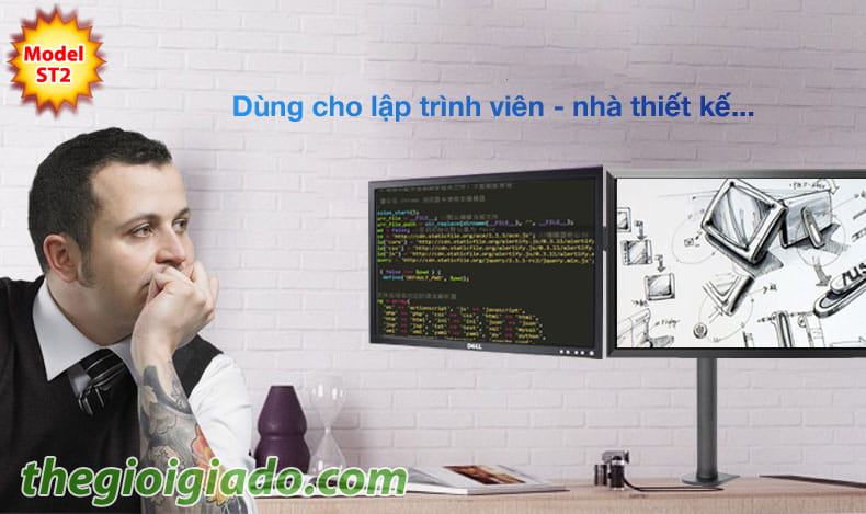 Gi&aacute; đỡ 2 m&agrave;n h&igrave;nh LCD tr&ecirc;n b&agrave;n l&agrave;m việc,gi&aacute; đỡ m&agrave;n h&igrave;nh lcd kiểu kẹp