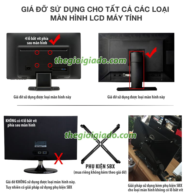 gi&aacute; đỡ hai m&agrave;n h&igrave;nh LCD m&aacute;y t&iacute;nh