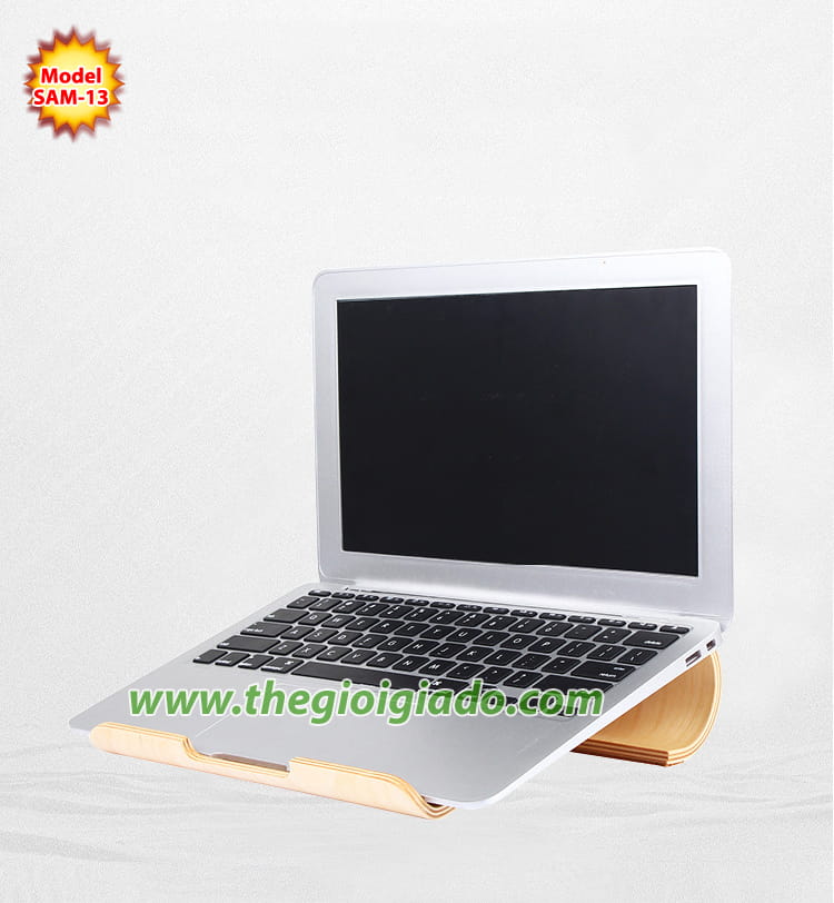 Giá đỡ MacBook để bàn chất liệu gỗ SAM-13