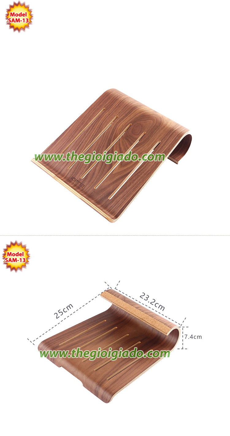 Giá đỡ MacBook để bàn chất liệu gỗ SAM-13
