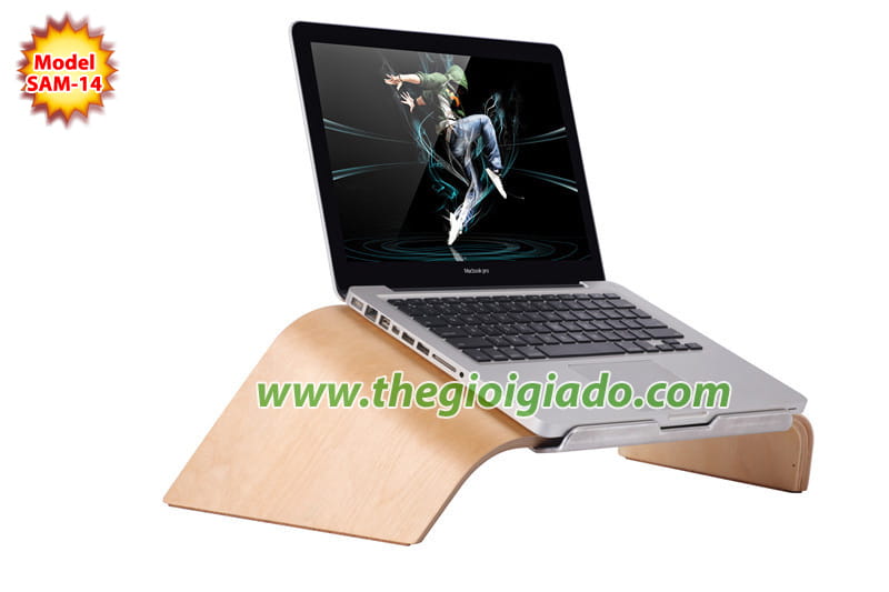 Giá đỡ MacBook để bàn chất liệu gỗ SAM-14