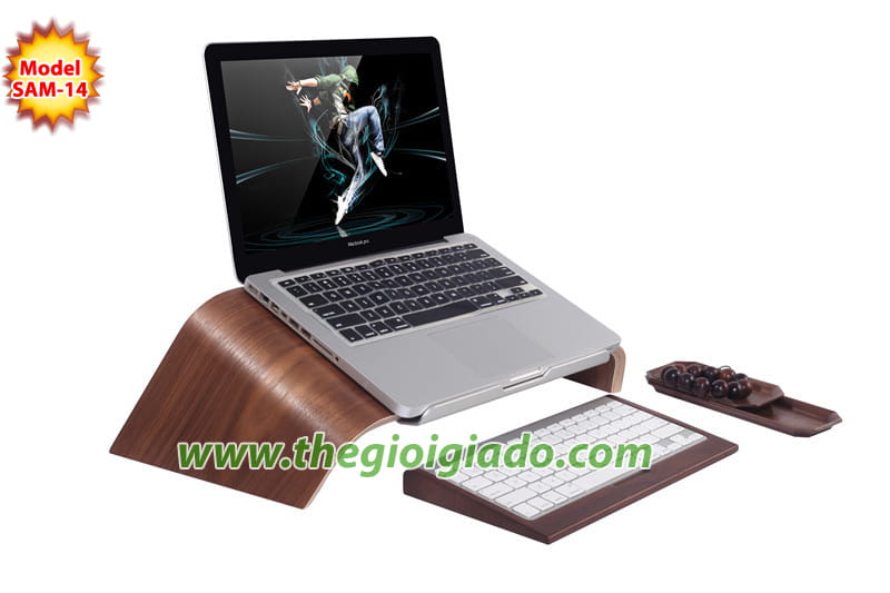 Giá đỡ MacBook để bàn chất liệu gỗ SAM-14
