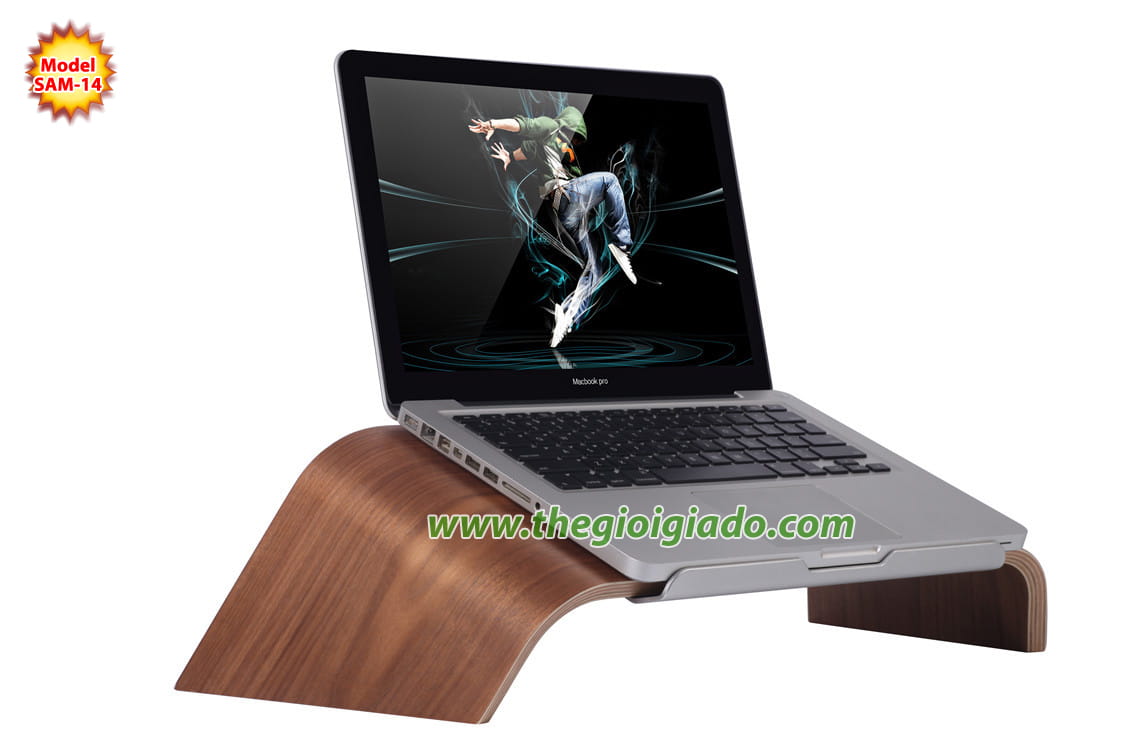 Giá đỡ MacBook để bàn chất liệu gỗ SAM-14