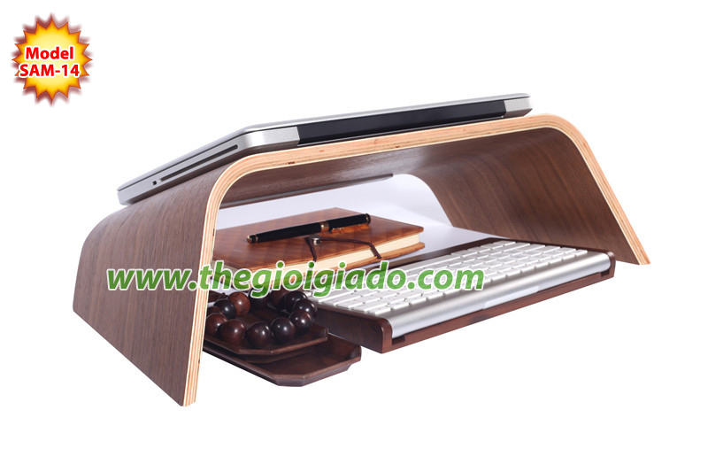Giá đỡ MacBook để bàn chất liệu gỗ SAM-14