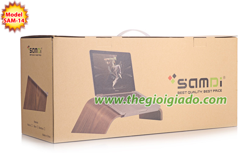Giá đỡ MacBook để bàn chất liệu gỗ SAM-14