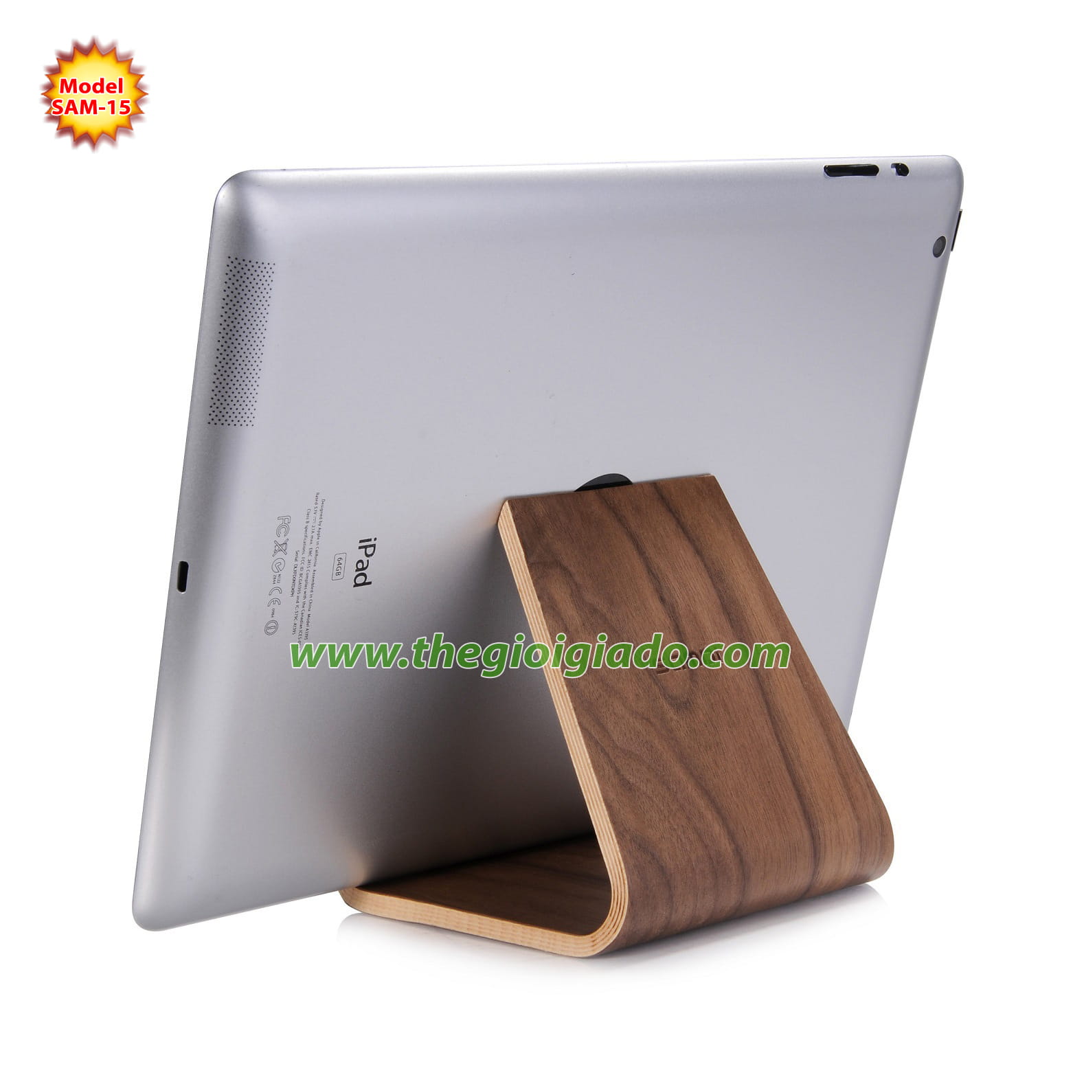 Giá đỡ iPad để bàn chất liệu gỗ SAM-15