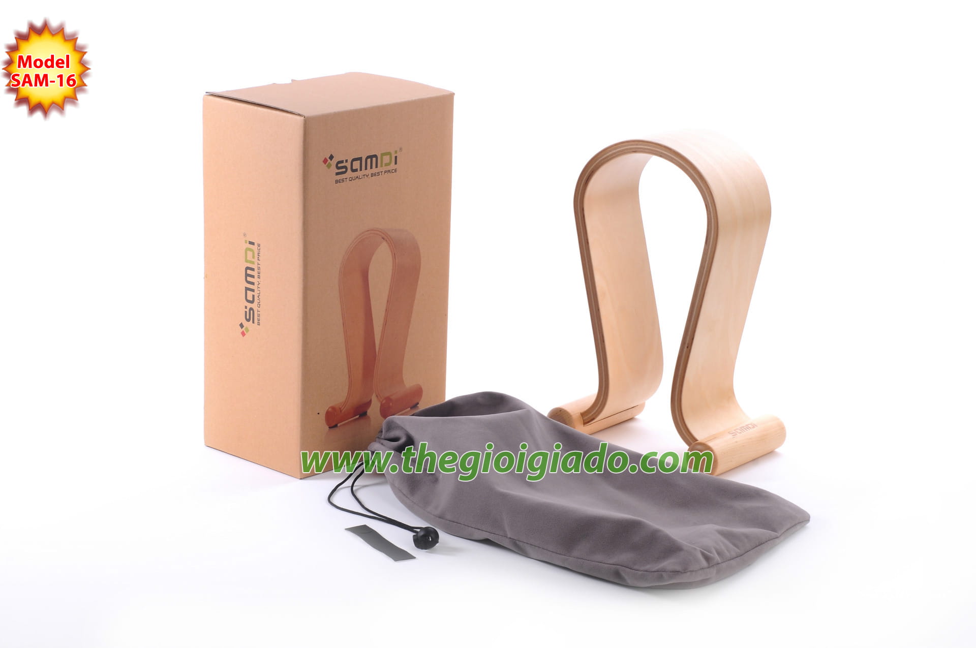 Giá treo tai nghe Apple chất liệu gỗ SAM-16