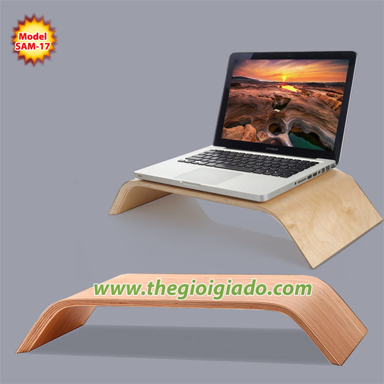 Giá đỡ Macbook chất liệu gỗ SAM-17