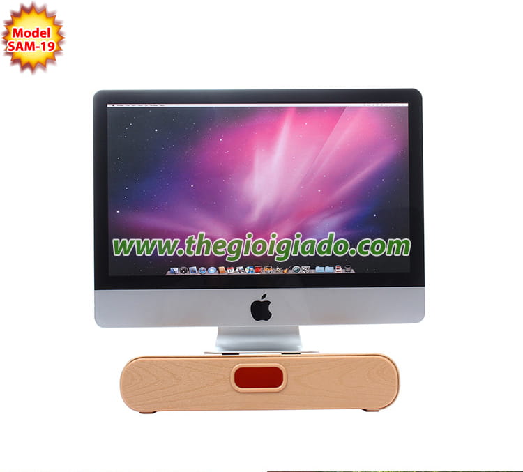 Giá đỡ iMac kiêm tủ đựng đồ chất liệu gỗ SAM-19