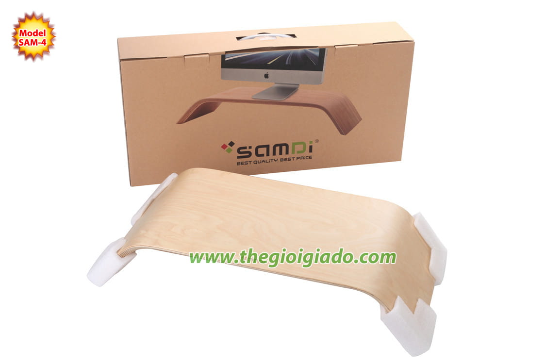 Giá đỡ iMac để bàn chất liệu gỗ SAM-4