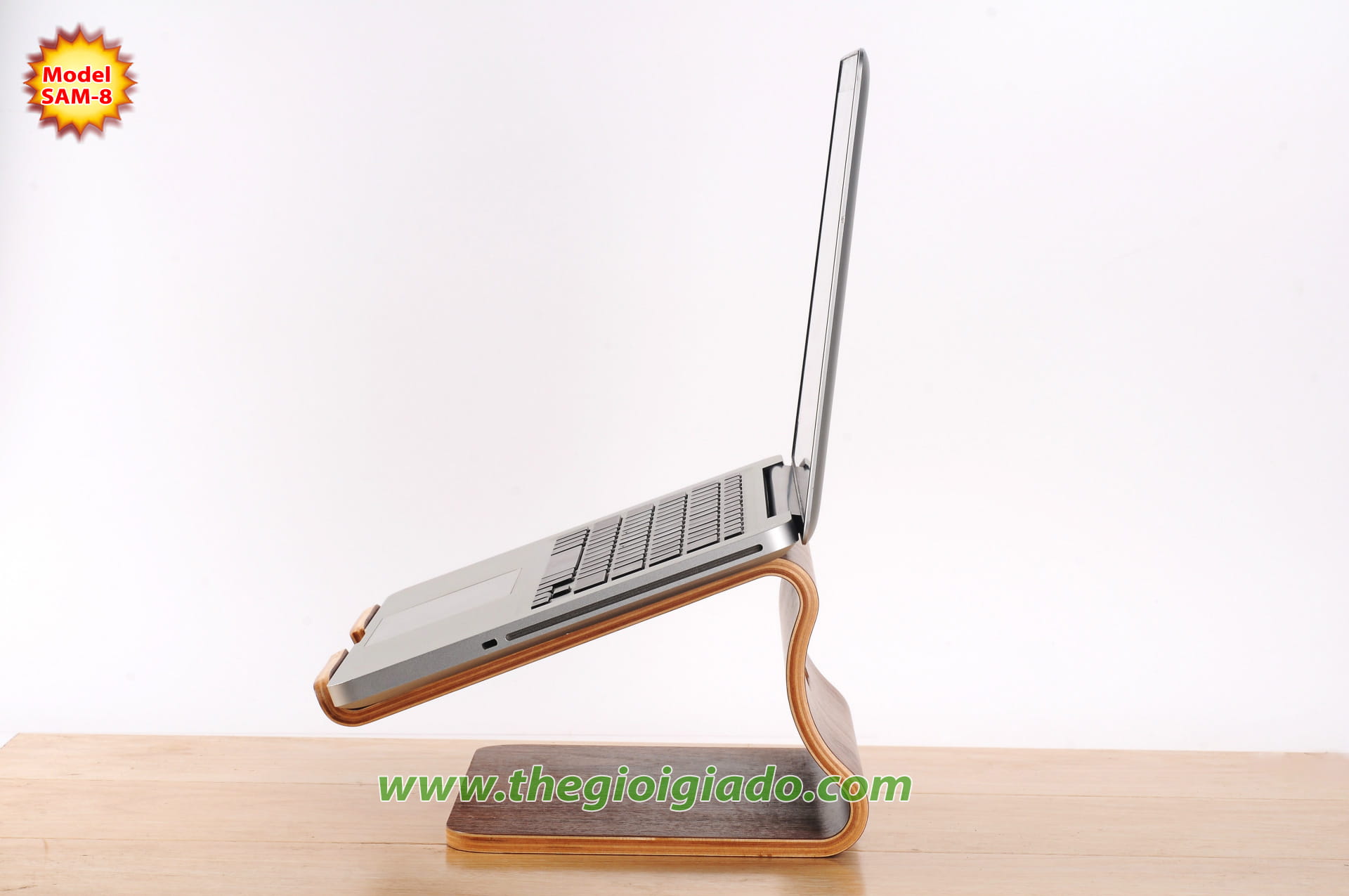 Giá đỡ MacBook để bàn chất liệu gỗ SAM-8