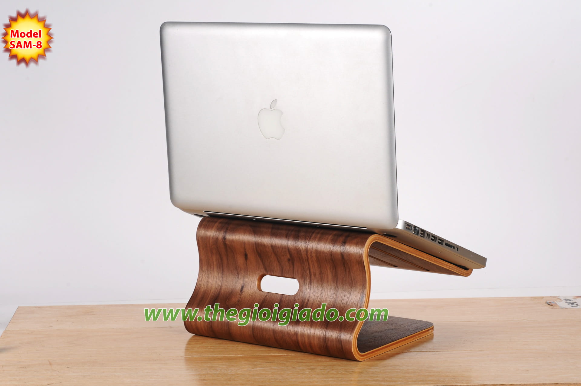 Giá đỡ MacBook để bàn chất liệu gỗ SAM-8
