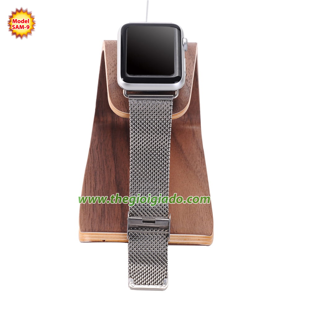 Giá đỡ Apple Watch để bàn,chất liệu gỗ SAM-9