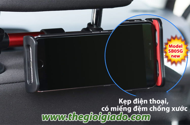 Gi&aacute; đỡ m&aacute;y t&iacute;nh bảng ki&ecirc;m điện thoại ở gh&ecirc; sau oto Model-SB05G new