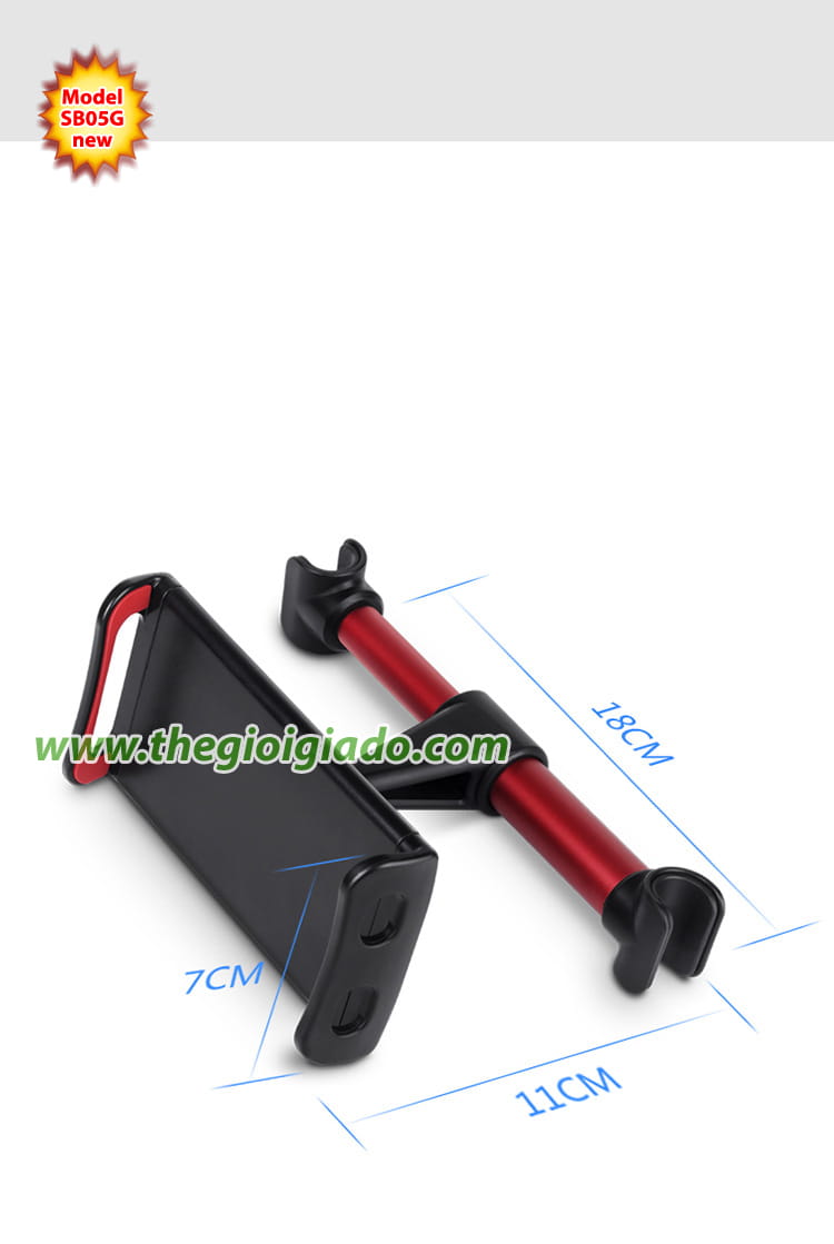 Gi&aacute; đỡ m&aacute;y t&iacute;nh bảng ki&ecirc;m điện thoại ở gh&ecirc; sau oto Model-SB05G new