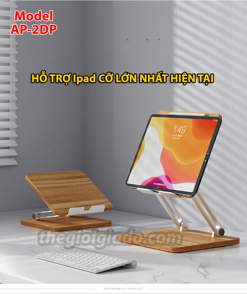 Giá đỡ tablet cỡ lớn trên bàn làm việc
