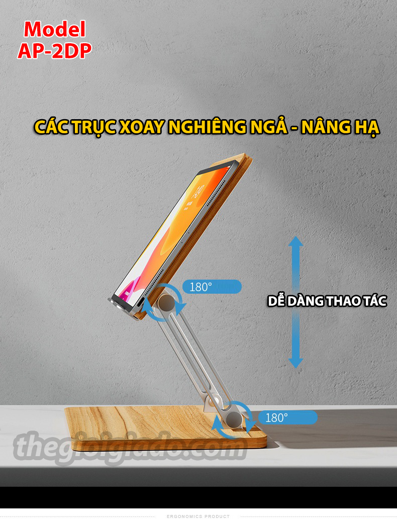 Giá đỡ tablet cỡ lớn trên bàn làm việc