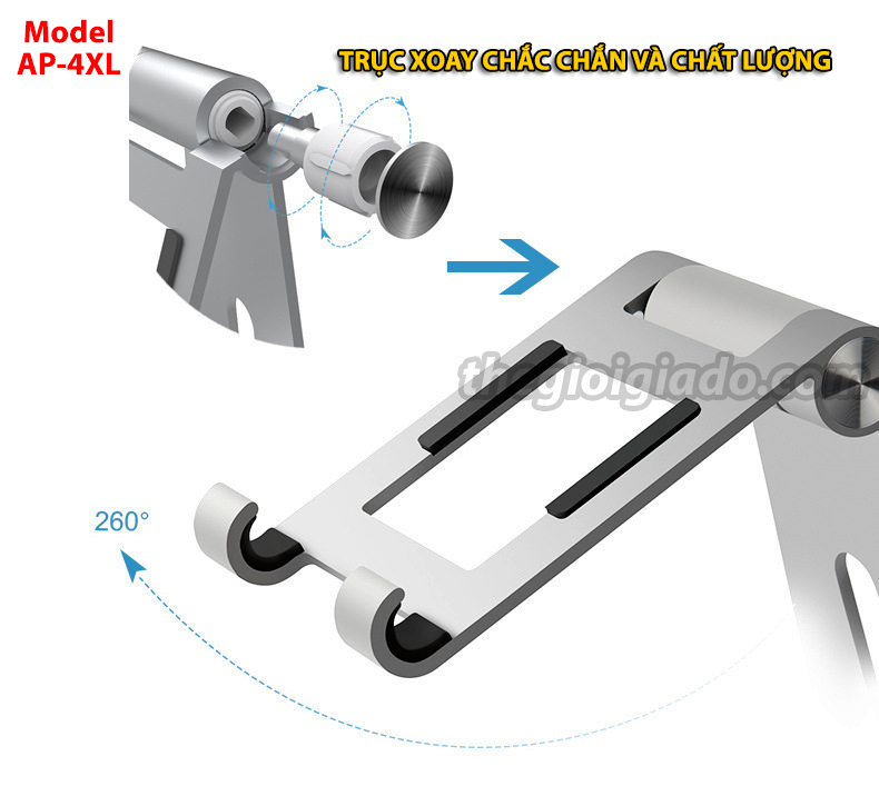Giá đỡ điện thoại kiêm đỡ máy tính bảng trên bàn làm việc