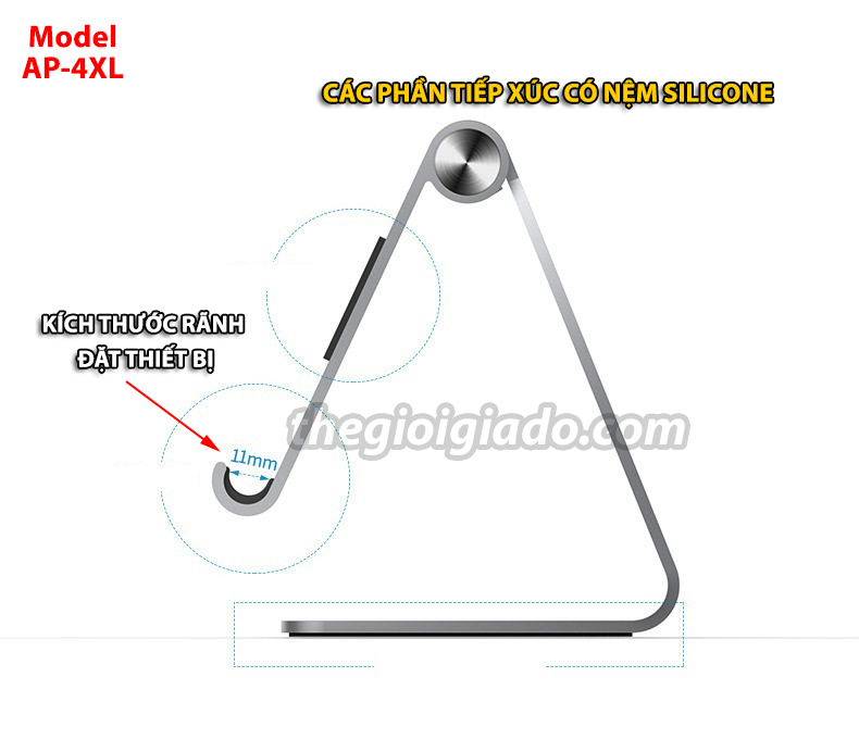 Giá đỡ điện thoại kiêm đỡ máy tính bảng trên bàn làm việc