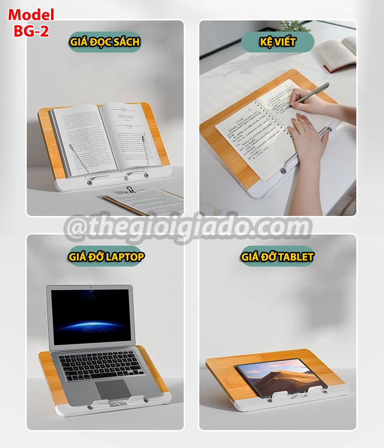 Giá đỡ đọc sách kiêm giá đỡ tablet và đỡ laptop trên bàn