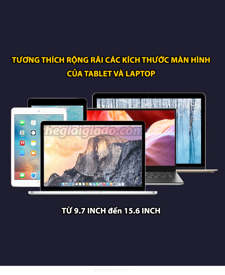 Giá đỡ Laptop kiêm giá đỡ Ipad trên bàn làm việc