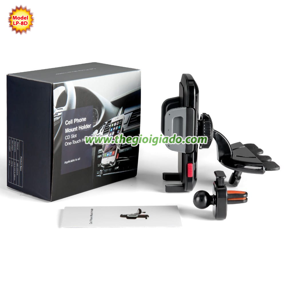Giá đỡ điện thoại trên xe hơi gài ổ đĩa CD model LP-8D