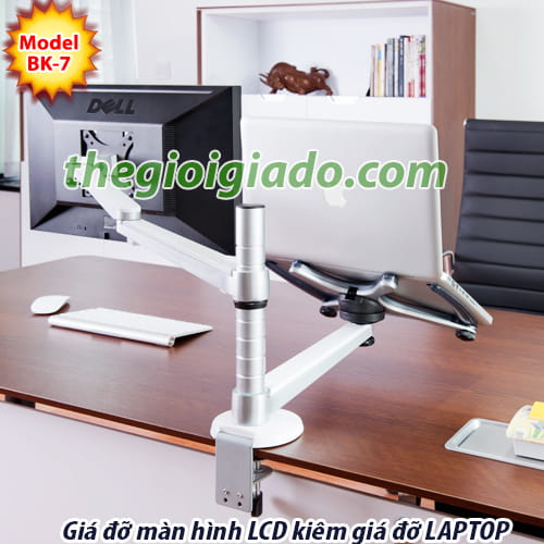 Giá đỡ màn hình LCD tay dài kiêm giá đỡ laptop tay ngắn Model BK7