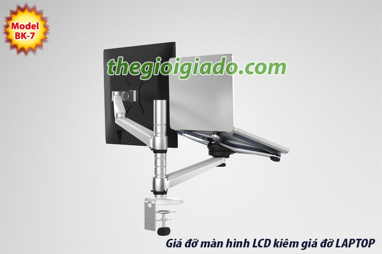 Giá đỡ màn hình LCD tay dài kiêm giá đỡ laptop tay ngắn Model BK7