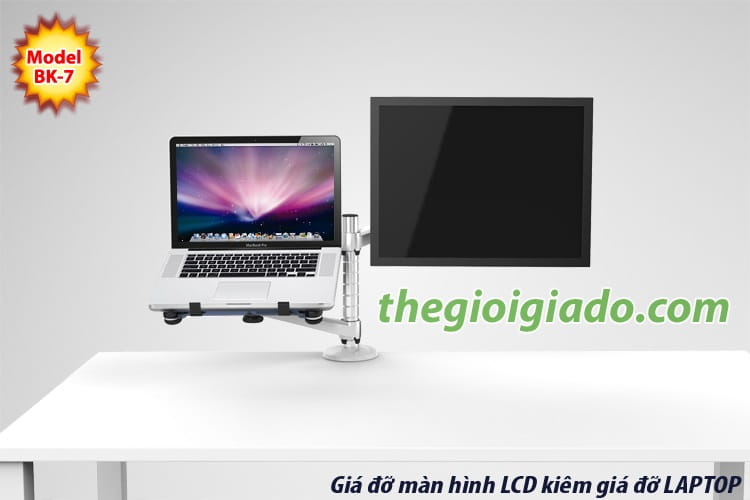 Giá đỡ màn hình LCD tay dài kiêm giá đỡ laptop tay ngắn Model BK7