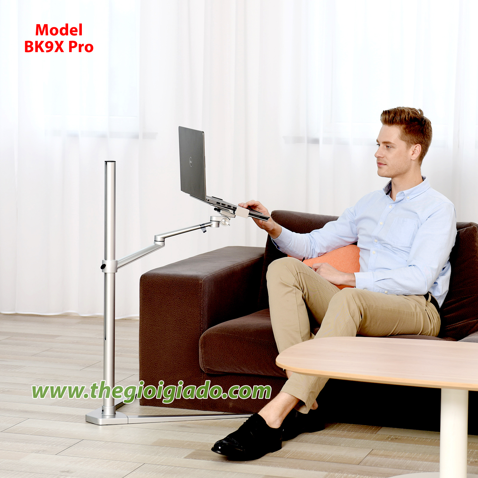 Giá đỡ LAPTOP tay dài KIÊM giá đỡ MÁY TÍNH BẢNG có chân đế BK-9X Pro