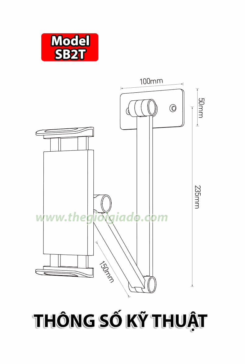 Giá đỡ máy tính bảng treo tường Model SB2T