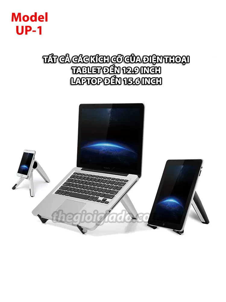 Giá đỡ điện thoại kiêm máy tính bảng và laptop trên bàn